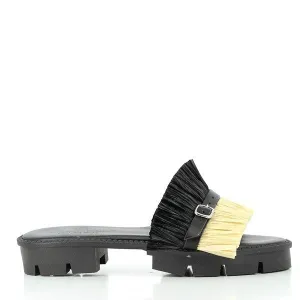 Antichi Romani 215 Nero Black Fringe Slides