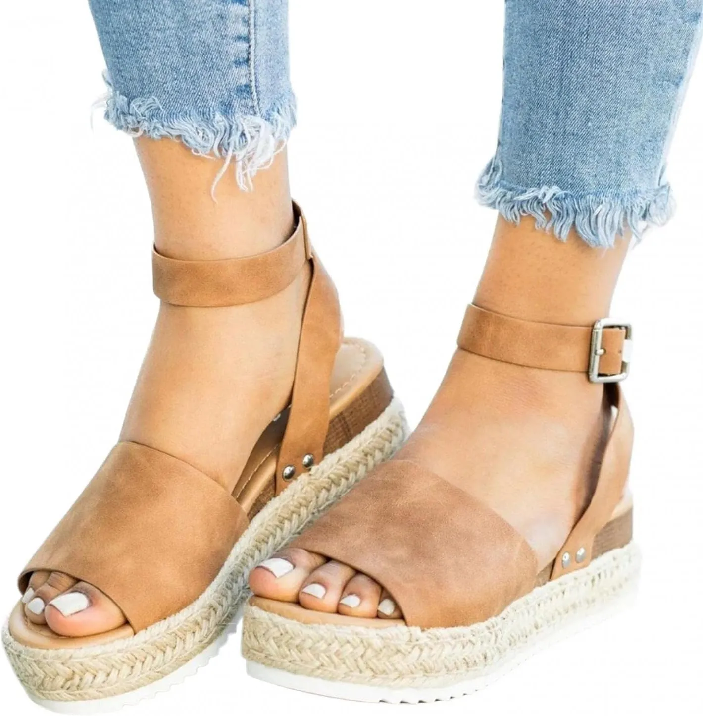 Gibobby Womens Sandals,Womens Summer Crystal Open Toe Flip Flops Shoes Flat Strappy Sandals Comfort Ladies Sandals