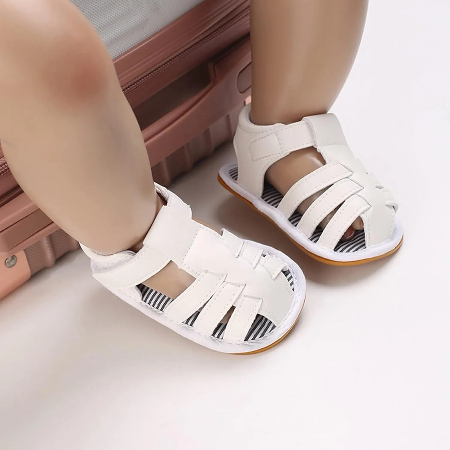Infants Toddler First Walking Sandals Baby Boys Girls Closed Toe Anti Slip Lightweight Breathable Outdoor Sneakers