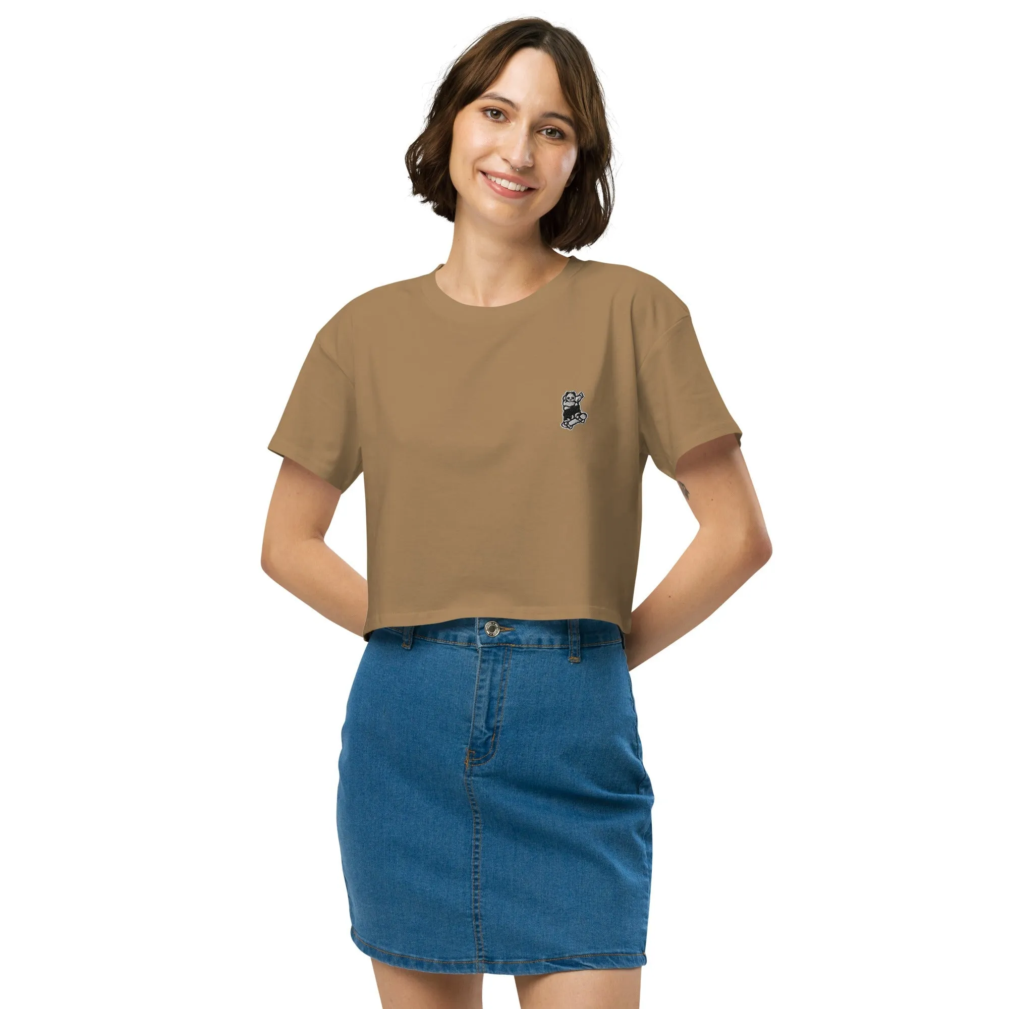 Johnny Xtreme (Skateboarding 3.0) Embroidered Women’s Crop Top