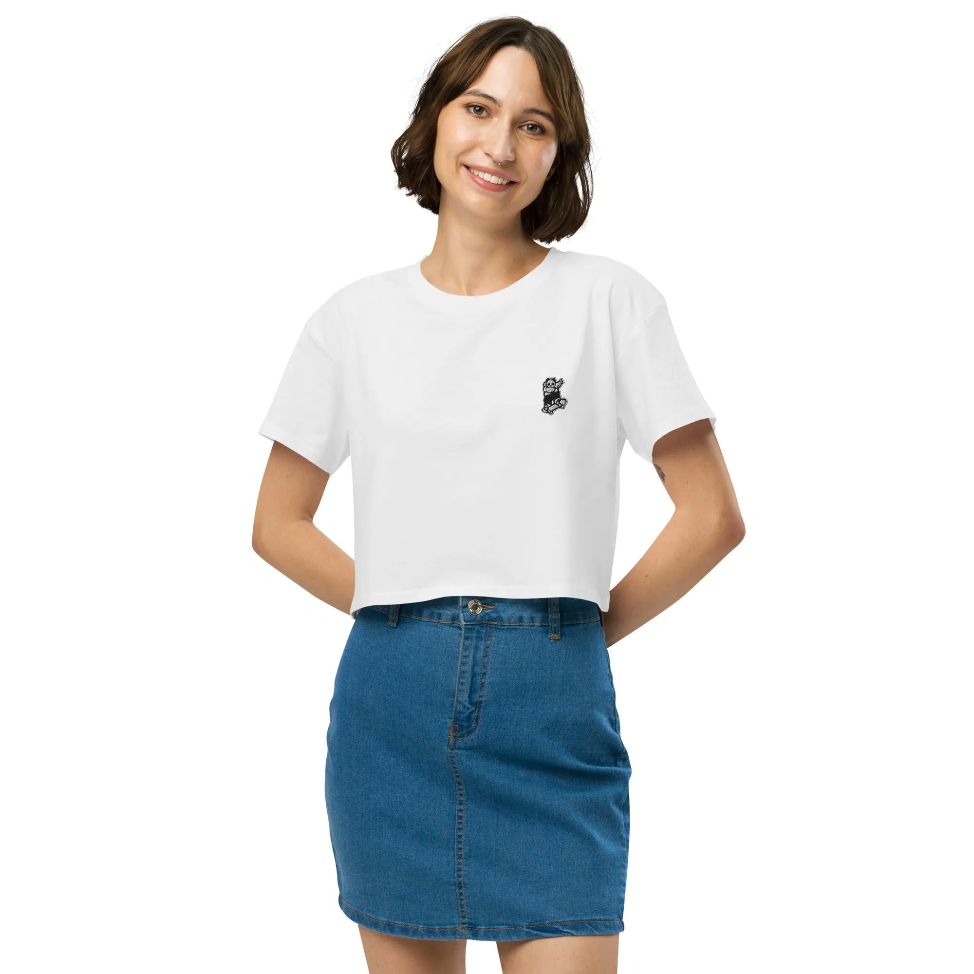 Johnny Xtreme (Skateboarding 3.0) Embroidered Women’s Crop Top