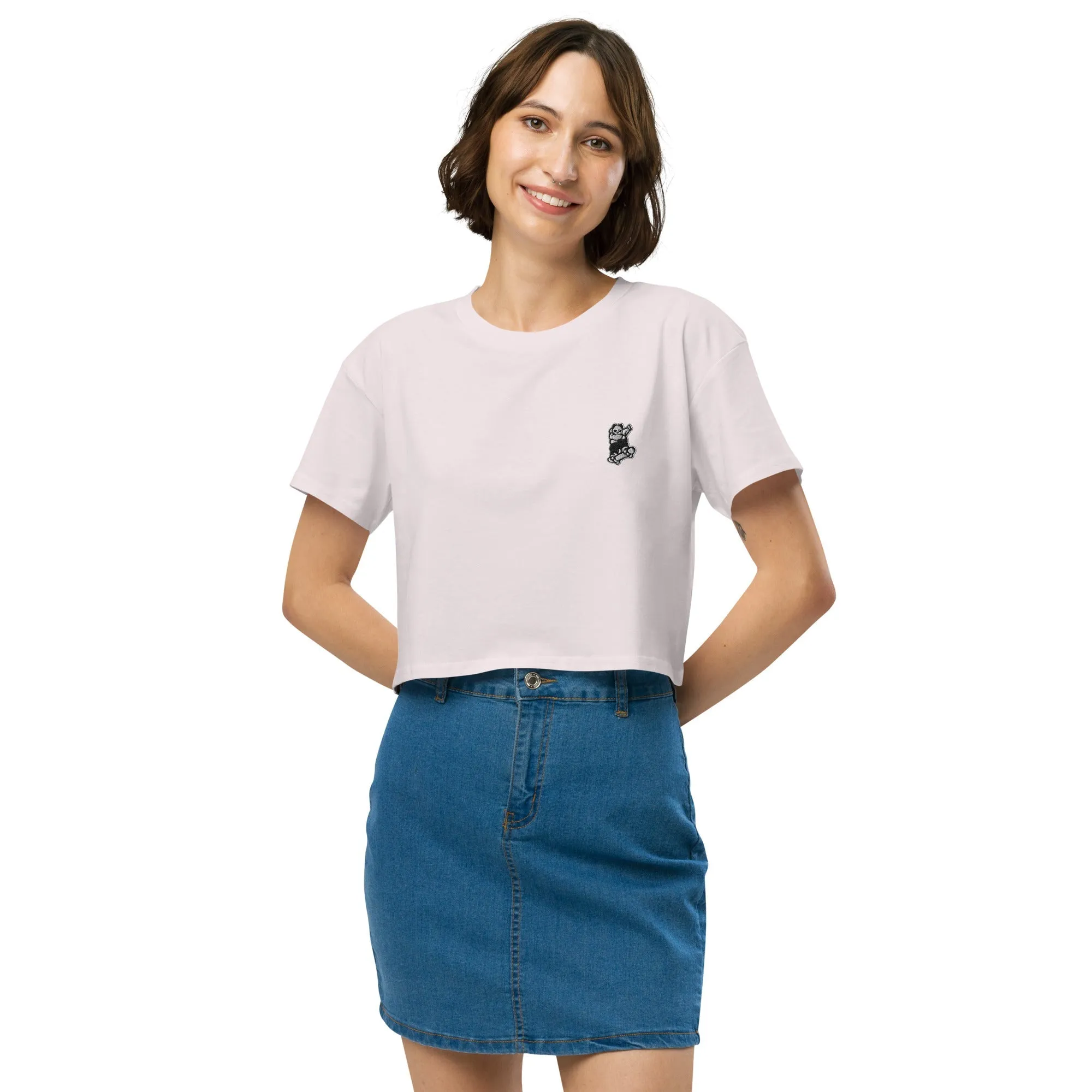 Johnny Xtreme (Skateboarding 3.0) Embroidered Women’s Crop Top