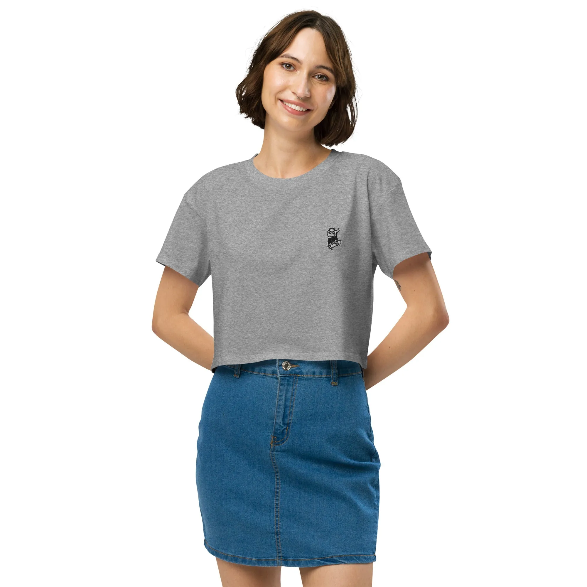 Johnny Xtreme (Skateboarding 3.0) Embroidered Women’s Crop Top