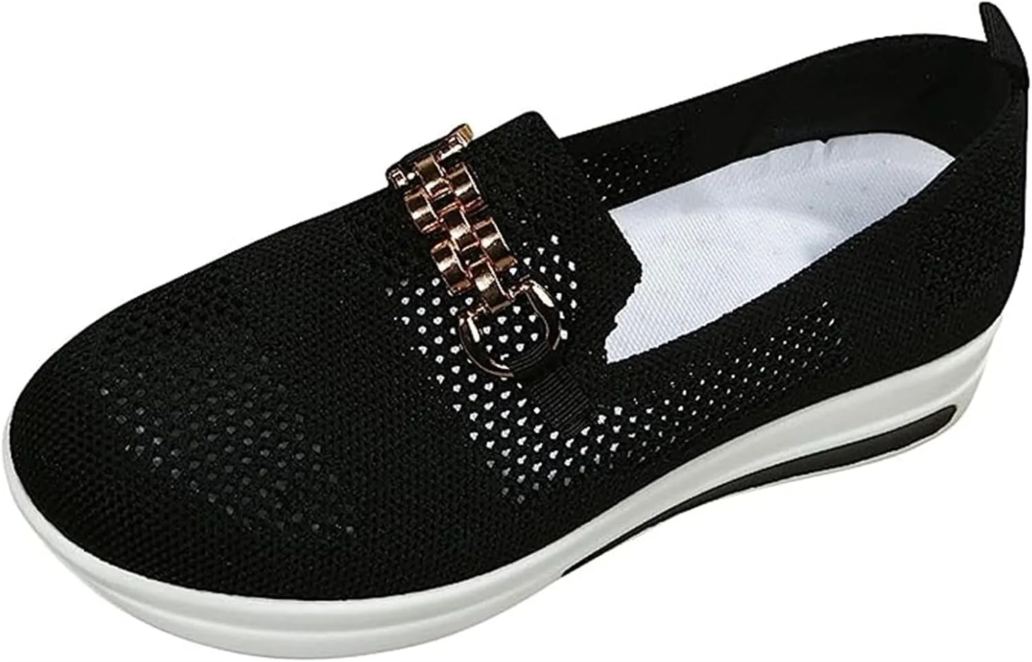 Ladmiple Walking Shoes Women Slip On Lightweight Casual Sneakers Mesh Comfortable Loafers Slip Resistant Soft Work Shoes