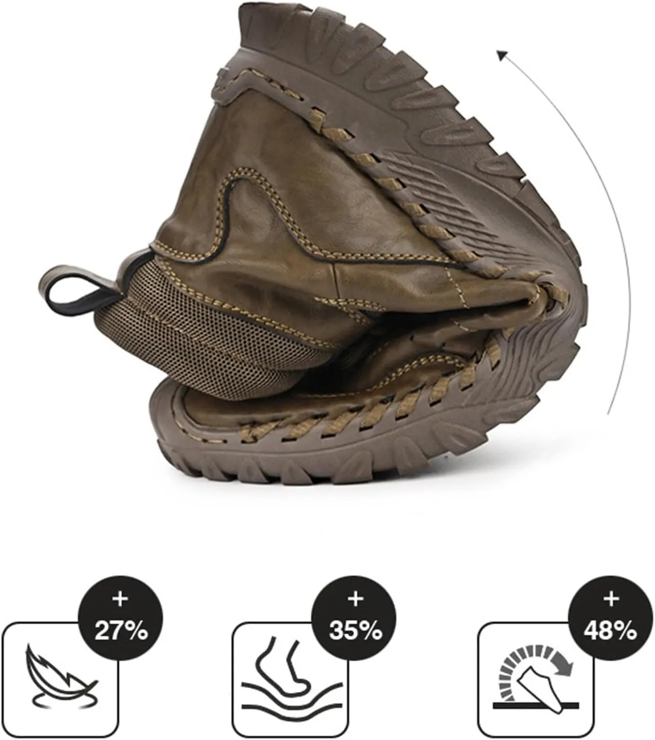 Mens Work Boots Soft Toe Hiking Sneakers Boot with Comfort Workout Shoes for Women Waterproof Work Botas Soft Toe Non Slip Rubber Sole Hike Grounded Footwear