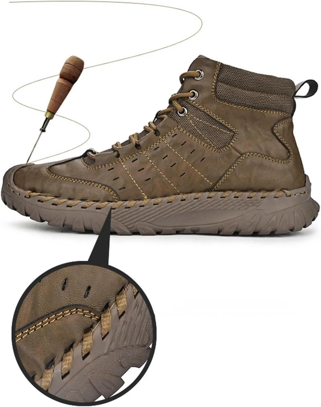 Mens Work Boots Soft Toe Hiking Sneakers Boot with Comfort Workout Shoes for Women Waterproof Work Botas Soft Toe Non Slip Rubber Sole Hike Grounded Footwear