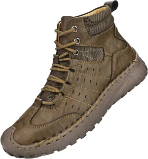 Mens Work Boots Soft Toe Hiking Sneakers Boot with Comfort Workout Shoes for Women Waterproof Work Botas Soft Toe Non Slip Rubber Sole Hike Grounded Footwear