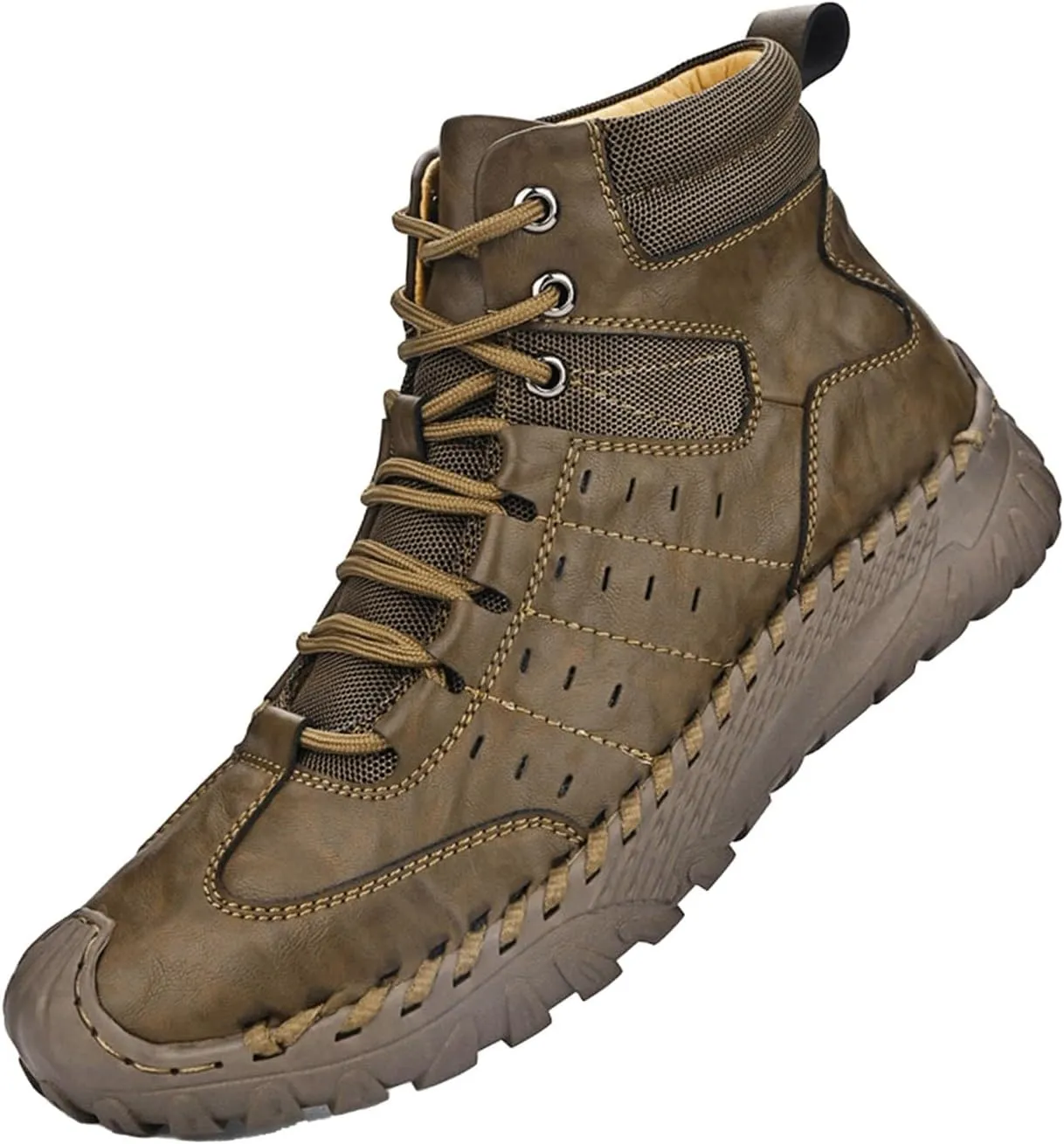 Mens Work Boots Soft Toe Hiking Sneakers Boot with Comfort Workout Shoes for Women Waterproof Work Botas Soft Toe Non Slip Rubber Sole Hike Grounded Footwear