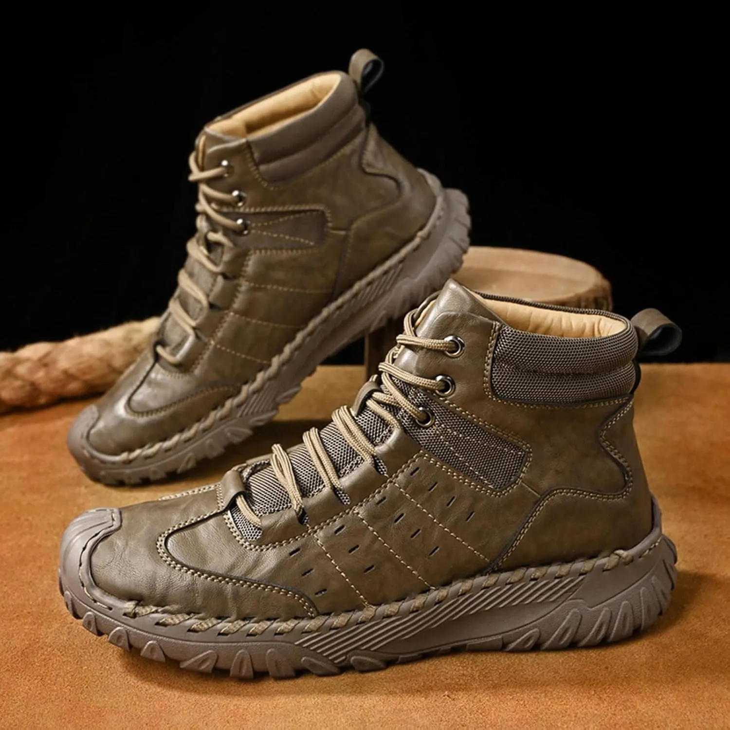 Mens Work Boots Soft Toe Hiking Sneakers Boot with Comfort Workout Shoes for Women Waterproof Work Botas Soft Toe Non Slip Rubber Sole Hike Grounded Footwear