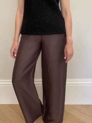 NICOLE FARHI Linen Silk Trousers UK10