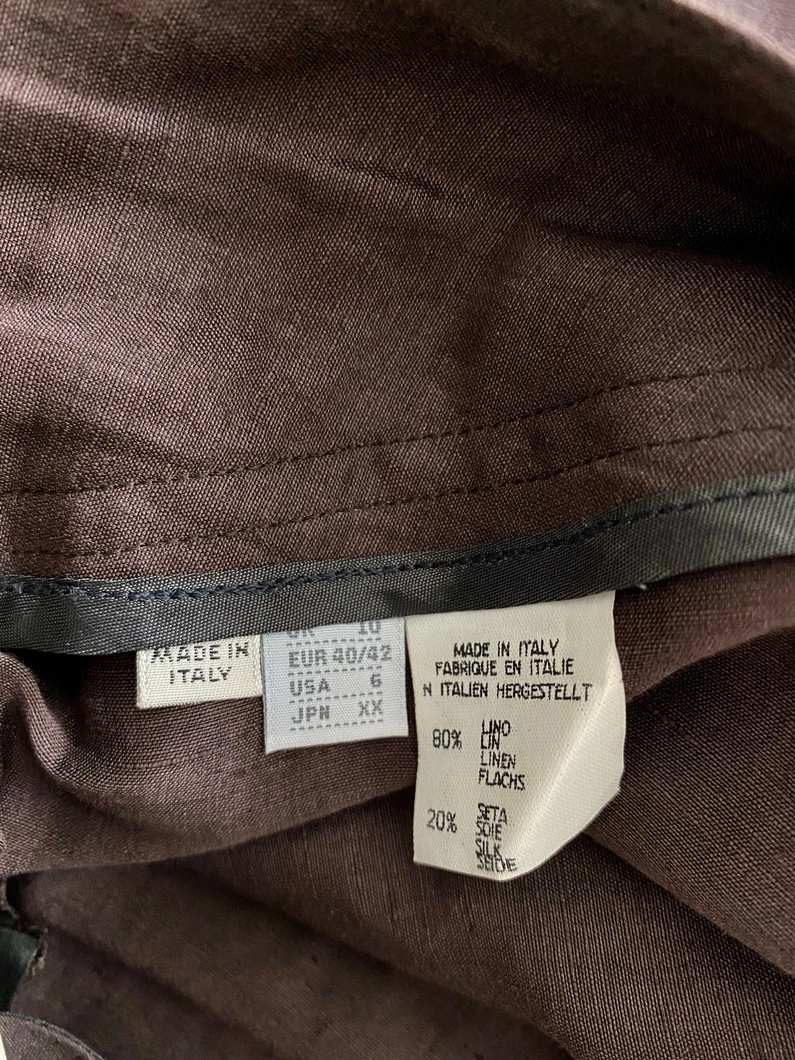 NICOLE FARHI Linen Silk Trousers UK10