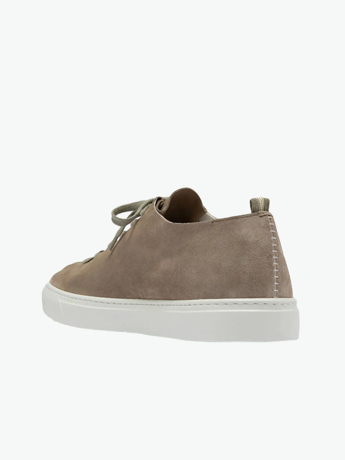 Officine Creative Taupe Suede Low Top Sneakers