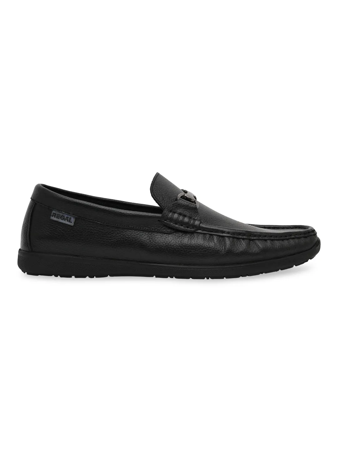 Regal Black Mens Casual Leather Loafers