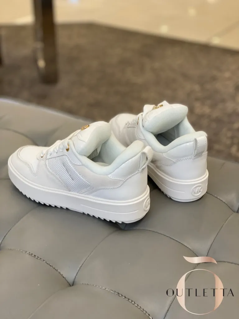 Rumi Lace-Up Low-Top Sneakers - Optic White