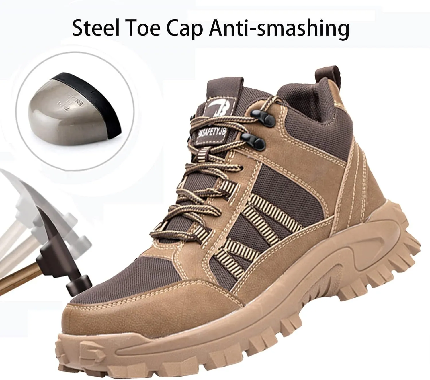 Safety Men's Touring Safety Shoes,for Walking, Hiking, Outdoor Exploitation, Construction, Industrial,
