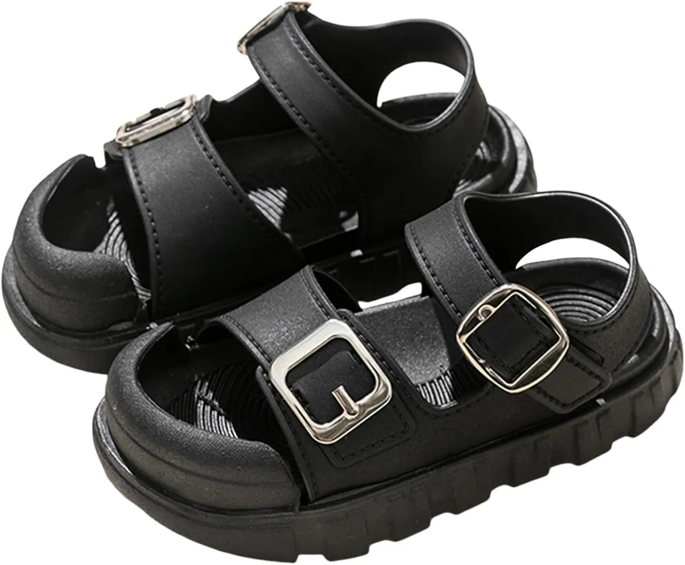 Sandals for Toddler Boys Girls Comfortable Slides Adjustable Strap Non Slip Sandals Casual Beach Slippers for Indoor Outdoor