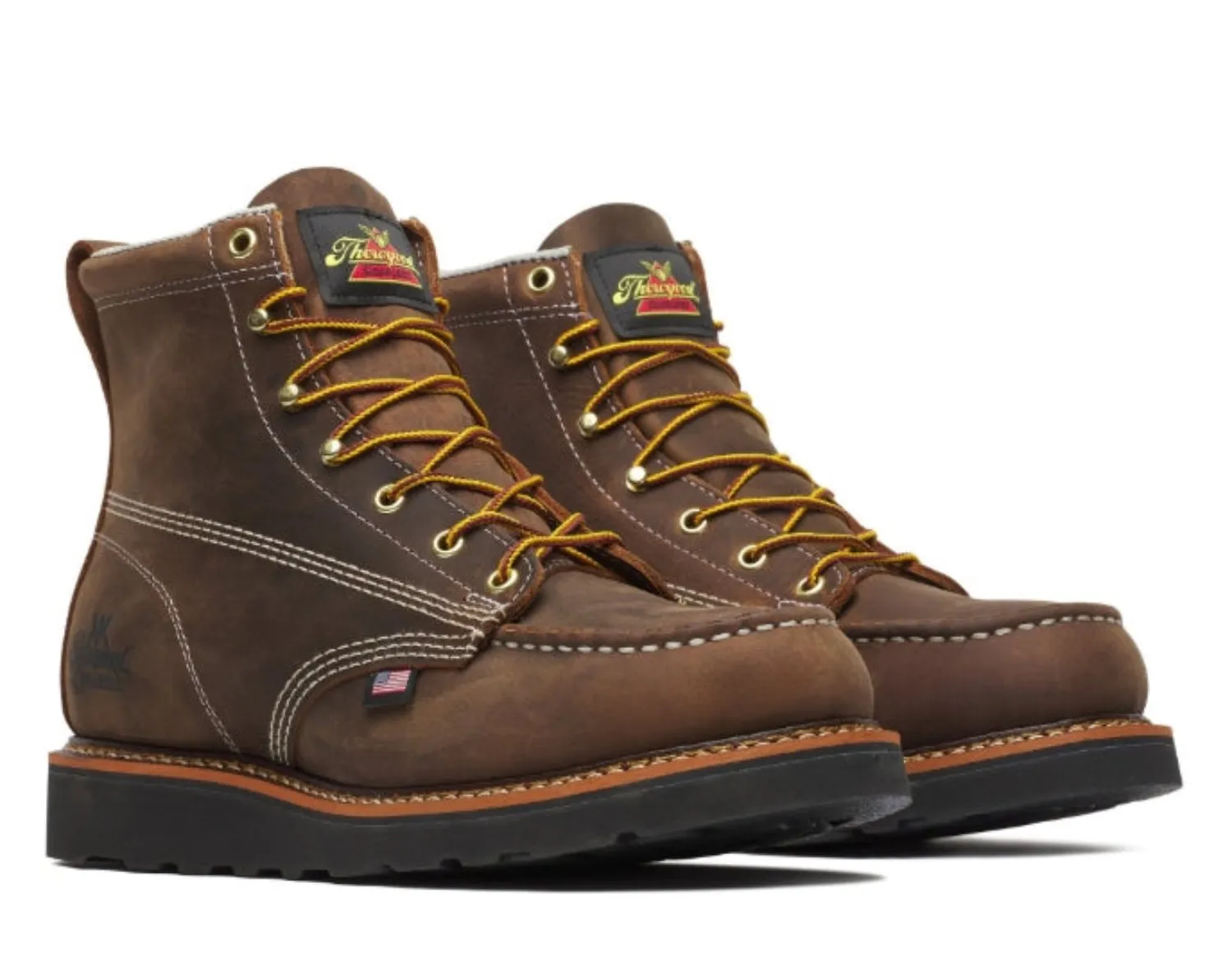 Thorogood Men's American Heritage 6" Waterproof Moc Toe Wedge Boot
