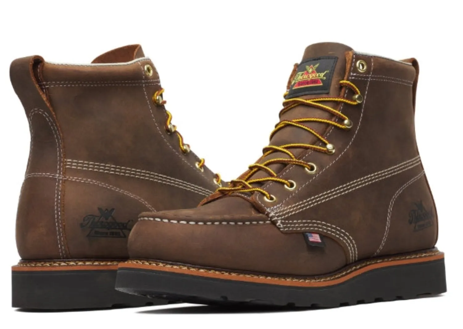 Thorogood Men's American Heritage 6" Waterproof Moc Toe Wedge Boot