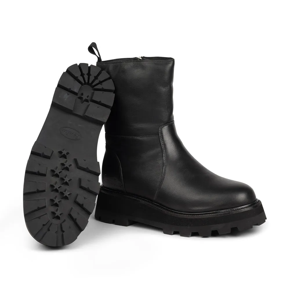 Ushba - Leather boots with zip