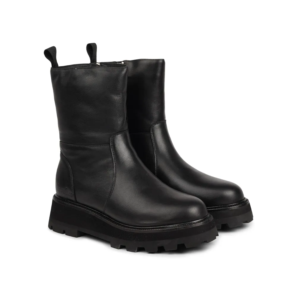 Ushba - Leather boots with zip