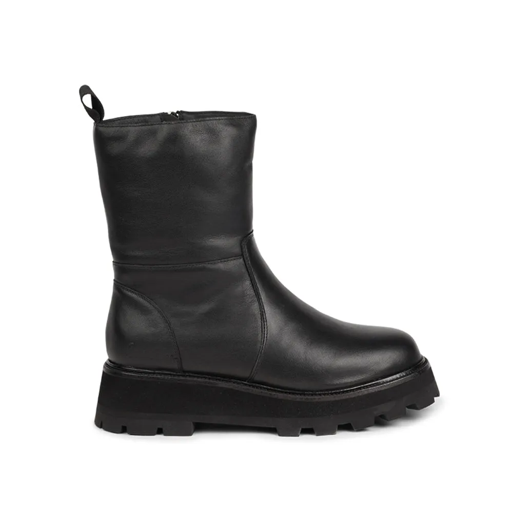 Ushba - Leather boots with zip